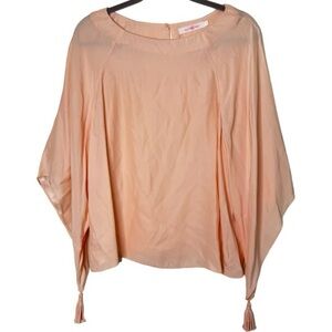 Alice Trixie Silk tassel kimono sleeves keyhole blouse
